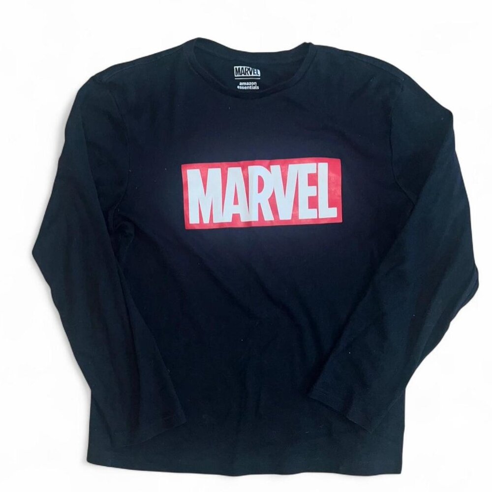 Marvel Unisex Black Long Sleeve Graphic Shirt